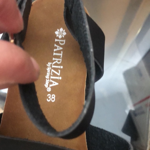 Anthropologie Spring step Patrizia 38 black strap platform sandals - Picture 7 of 9